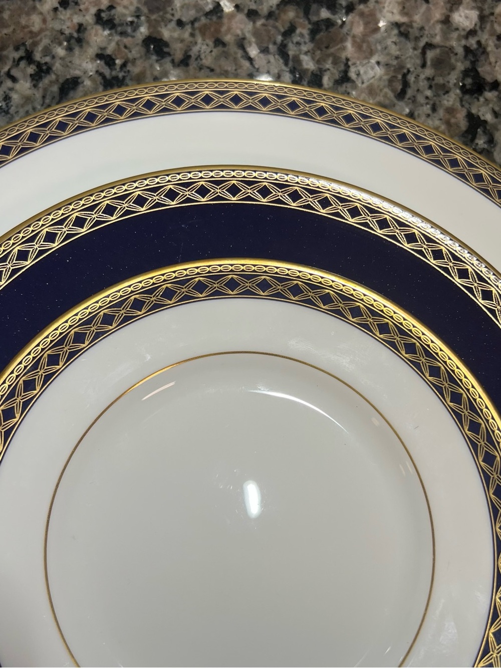 Set Of 3 Fine Bone China Plates from The Powerscourt Selection By Waterford